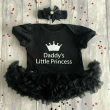Load image into Gallery viewer, 'Daddy's Little Princess' Baby Girl Tutu Romper With Matching Bow Headband
