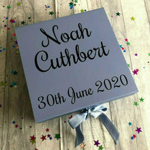 Load image into Gallery viewer, Personalised Baby Name Dob Memory Keepsake box