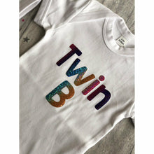 Load image into Gallery viewer, Twin A & Twin B Matching Baby Rompers