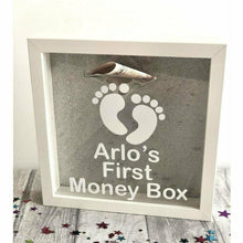 Load image into Gallery viewer, Personalised 'First Money Box' Baby Boys, Saving Gift