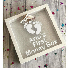 Load image into Gallery viewer, Personalised 'First Money Box' Baby Boys, Saving Gift