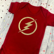 Load image into Gallery viewer, Flash Superhero Newborn Baby Red Bodysuit - Little Secrets Clothing