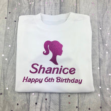 Load image into Gallery viewer, Personalised Barbie Birthday T-shirt - Little Secrets Clothing