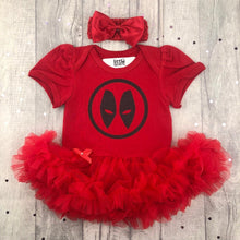 Load image into Gallery viewer, Baby Girls Deadpool Superhero Tutu Romper - Little Secrets Clothing