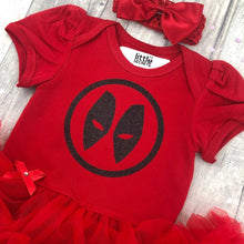 Load image into Gallery viewer, Baby Girls Deadpool Superhero Tutu Romper - Little Secrets Clothing
