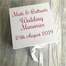 Load image into Gallery viewer, Personalised 'Wedding Memories' Keepsake Gift Box