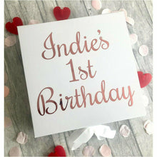 Load image into Gallery viewer, Personalised baby girl or boy toddler birthday memory/keepsake gift box
