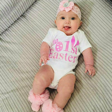 Load image into Gallery viewer, Newborn Baby 1st Easter Romper White Vest