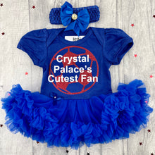 Load image into Gallery viewer, Crystal Palace's Cutest Fan Football Tutu Romper with Headband - Little Secrets Clothing