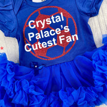 Load image into Gallery viewer, Crystal Palace's Cutest Fan Football Tutu Romper with Headband - Little Secrets Clothing