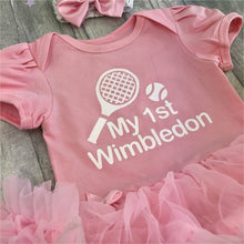 Load image into Gallery viewer, My 1st Wimbledon Baby Girl Tutu Romper With Headband, Newborn Tennis Dress