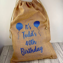 Load image into Gallery viewer, Personalised Milestone Birthday Present Gift Sack