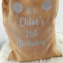 Load image into Gallery viewer, Personalised Milestone Birthday Present Gift Sack