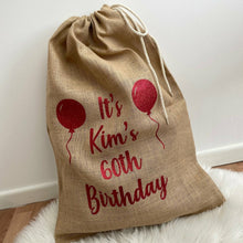 Load image into Gallery viewer, Personalised Milestone Birthday Present Gift Sack