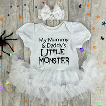 Load image into Gallery viewer, My Mummy & Daddy's Little Monster White Tutu Romper - Little Secrets Clothing