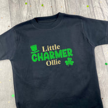 Load image into Gallery viewer, Boys St Patrick's Day T-shirt, Personalised Irish Little Charmer Top