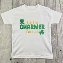 Load image into Gallery viewer, Boys St Patrick's Day T-shirt, Personalised Irish Little Charmer Top