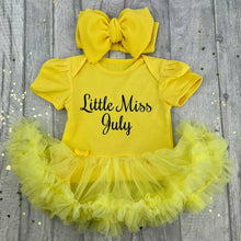 Load image into Gallery viewer, Little Miss July Tutu Romper & Oversized Bow Headband - Little Secrets Clothing