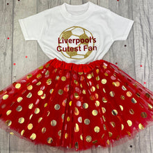 Load image into Gallery viewer, Liverpool Football Girls Outfit Set, T-Shirt & Red Tutu Skirt