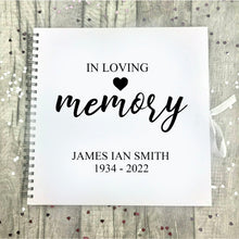 Load image into Gallery viewer, Personalised Memorial Guest Book Keepsake Scrapbook Photo Album - Little Secrets Clothing