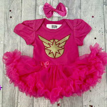 Load image into Gallery viewer, Captain Marvel Superhero Baby Girl Tutu Romper with Headband