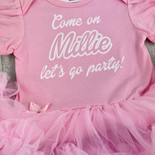 Load image into Gallery viewer, Personalised Barbie Inspired Baby Tutu Romper Dress