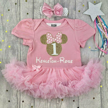 Load image into Gallery viewer, Personalised Pink Minnie Mouse Tutu Romper