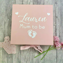 Load image into Gallery viewer, Personalised 'Mum To Be' Keepsake Baby Shower Gift Box