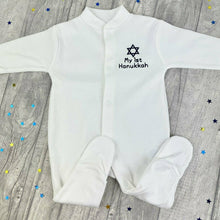 Load image into Gallery viewer, My 1st Hanukkah Sleepsuit, Baby's First Hanukkah