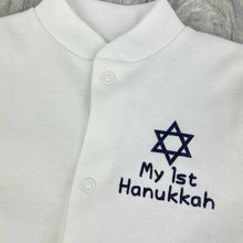 Load image into Gallery viewer, My 1st Hanukkah Sleepsuit, Baby's First Hanukkah