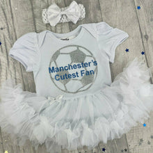 Load image into Gallery viewer, Manchester's Cutest Fan Tutu Romper - Little Secrets Clothing