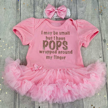 Load image into Gallery viewer, Personalised Funny Baby Girl Pink Tutu Romper, I Maybe Small But I Have Wrapped Around My Finger