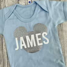 Load image into Gallery viewer, Personalised Disney Mickey Mouse Baby Short Sleeve Romper