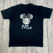 Load image into Gallery viewer, Personalised Minnie Mouse Birthday T-Shirt
