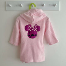 Load image into Gallery viewer, Baby Girls Personalised Disney Minnie Mouse Dressing Gown, Light Pink Robe