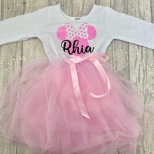 Load image into Gallery viewer, Personalised Minnie Mouse, Girls Disney Pink Tutu Dress