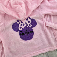 Load image into Gallery viewer, Baby Girl Dressing Gown, Personalised Disney Minnie Mouse light pinkRobe