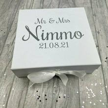 Load image into Gallery viewer, Personalised 'Mr & Mrs' Wedding Memory Keepsake Gift Box
