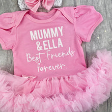 Load image into Gallery viewer, Mummy & Baby Girl Best Friends Forever Personalised Tutu Romper With Headband