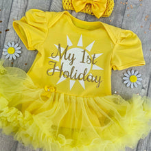 Load image into Gallery viewer, My 1st Holiday Tutu Romper
