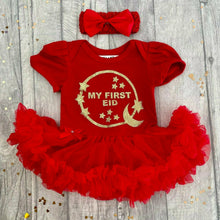 Load image into Gallery viewer, My First Eid Baby Girl Tutu Romper, Ramadan