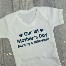 Load image into Gallery viewer, Personalised Our 1st Mother's Day Baby Boy Romper