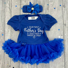 Load image into Gallery viewer, Personalised First Father's Day Baby Girl Tutu Romper