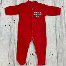 Load image into Gallery viewer, Personalised Babies 1st New Years Eve Red Full Baby Suit, Christmas