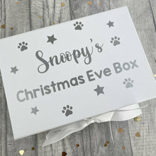 Load image into Gallery viewer, Pet Christmas Eve Box, Personalised Name Dog Cat Paw Print Design