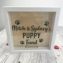 Load image into Gallery viewer, Personalised Family / Couple Puppy Dog Pet Saving Fund Money Box