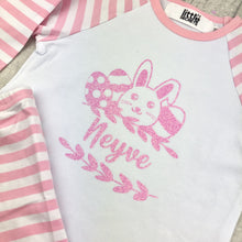 Load image into Gallery viewer, Girls Personalised Easter Bunny Pink Pyjamas