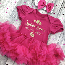 Load image into Gallery viewer, Baby Girl Personalised My First Easter Tutu Romper