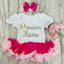 Load image into Gallery viewer, Personalised Princess Baby Girl Tutu Romper