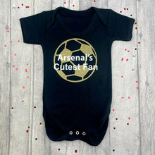 Load image into Gallery viewer, Personalised Arsenal's Cutest Fan Football Romper - Little Secrets Clothing